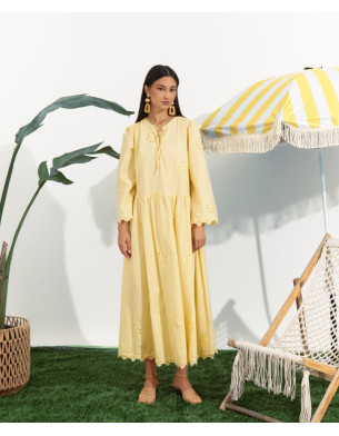 cotton trim dress